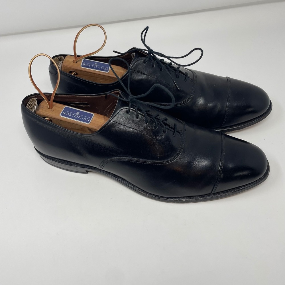 Allen Edmonds Park Avenue Black Leather Cap Toe Oxford Dress Shoes Mens 12 D - Picture 3 of 11